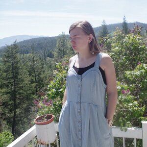 Long Jean Dress By DD77 Size Large